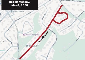 Maryville city government announces Spring Street resurfacing project beginning May 4 2026